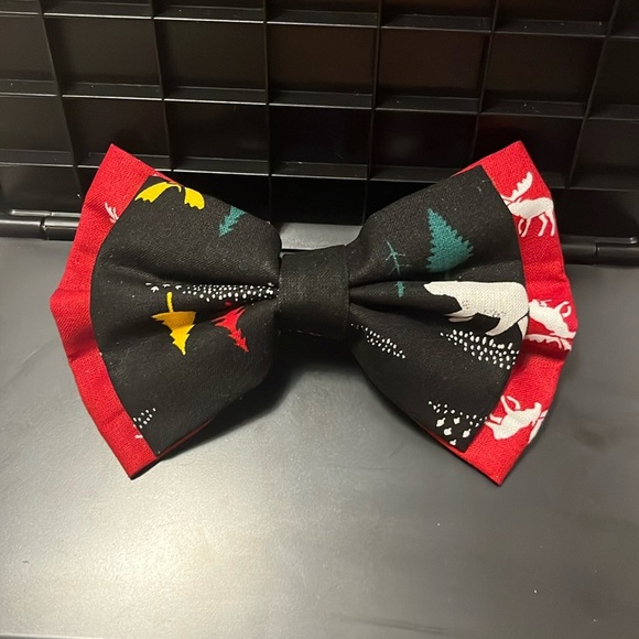 Red and black double bow - Picture 1 of 4
